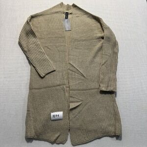 Sacred Threads Open Front Duster Cardigan Women OS Brown‎  New With Tags